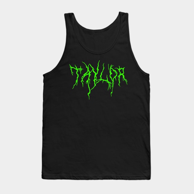 Taylor Metal Neon Green Tank Top by DeathAnarchy